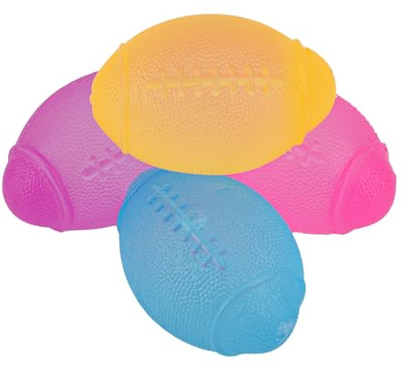 4pz Giocattoli Antistress Palla, Multicolore Giocattoli Ripieni di Maltosio Durevoli Crescita Lenta Palline di Zucchero per Ansia ADHD e Autismo Premi in Classe (Rugby)