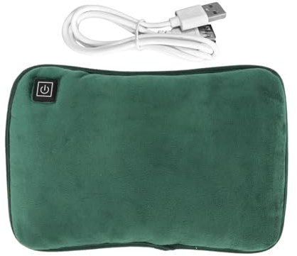 Elektrisk handvärmare, USB-fickvärmare, återanvändbar med 3 värmenivåer, vinterpresenter för kvinnor män utomhus camping sport (grön)