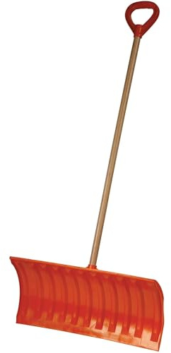 25 Snow Pusher Shovel - Poly Blade with Wooden Handle