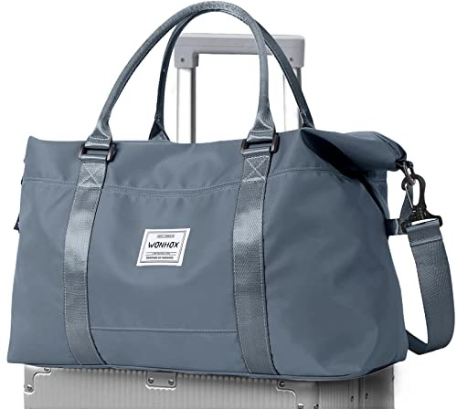suradar Sac de Voyage Bagage a Main Grande Capacité Sacs Fourre-Tout pour Week-End avec Poche Humide Sac fourre-Tout de Sport Imperméable pour Travel Gym Hôpital Bleu Roi