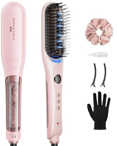 Wavytalk Spazzola Lisciante con vapore e ioni per Capelli 4-in-1