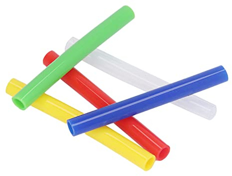 Ycauty Tubo de Dentición para Bebés, Mordedor de Silicona Seguro, Ayuda a la Dentición de Bebés, 5 uds., Transparente