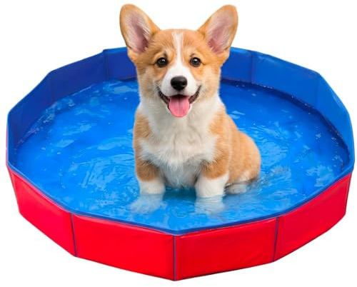 Dog Pool,1pcs Small Paddling Pool for Dogs, Doggy Paddling, Plastic Pool, Pet Bathing and Water Play Solution, Portable doggy paddling pool Design
