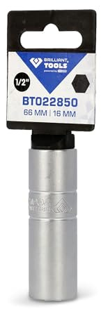 BRILLIANT TOOLS BT022850 1/2 tändstiftshylsa, 16 mm [Powered by KS TOOLS]