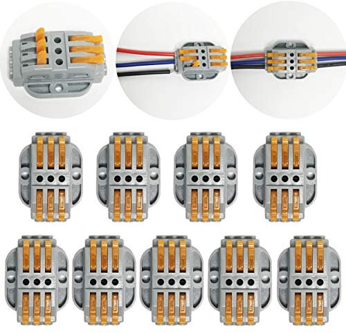 CTRICALVER 9 pcs SPL-3 Connecteur Electrique, Connecteur à Ecrou à levier | Connecteurs de fils compacts, Connecteurs de fil avec vis de fixation