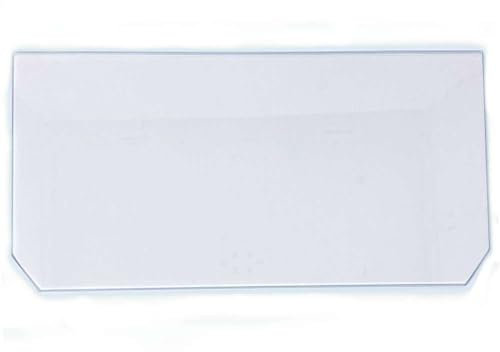 Glas Revolution Kühlschrank Einlegeboden - Klarglas 4 mm – Glasplatte, 2 abgeschrägte Ecken, alle Maße lieferbar (89,96 EUR/qm) - 450 mm x 200 mm