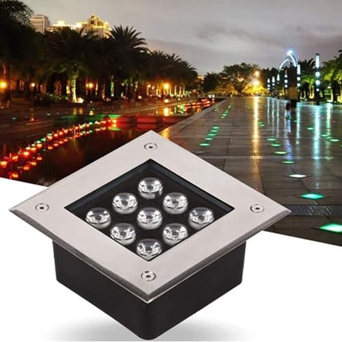 Faretto Incasso Led Da Esterno - Faretti Ad Incasso Giardino, Lampada Da Terra Per Esterni Lampada Interrata Quadrata IP67 Lampada Da Paesaggio A LED A Bassa Tensione Impermeabile 12V(Warm White Light