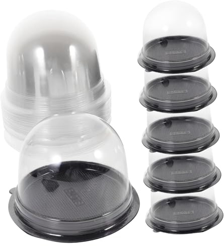 ABOOFAN 50 Sets Cake Carrier Small Cake Box for Birthdays Receptions Baby Showers
