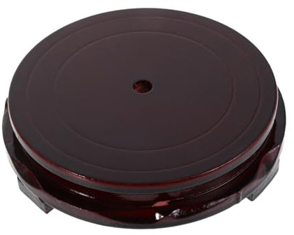 Amosfun Base De Madera Maciza Redonda Para Macetas y Teteras Soporte De Madera Para Plantas y Flores Para Decoración De Interiores