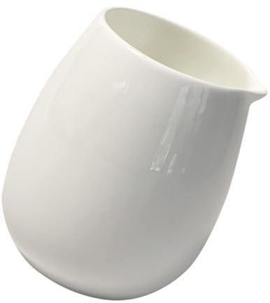 DIYEAH Jarra de Leche Mini de Cerámica sin Asa 1 Unidad Taza Multiusos para Café y Salsas Diseño Japonés Compacto para Servir y Preparar Espuma Material Duradero Porcelana Ósea