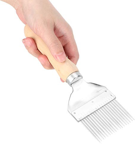HERCHR Bienen Entdeckelungsgabel, Edelstahl Honig Kamm, Imkereiausrüstung Zubehör Bienenzucht Werkzeug, Bienenzucht Nadel Bienen Gabel Honig Kamm Für Imker Werkzeuge