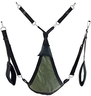 Triangel BDSM - Altalena sessuale, set completo in poliestere con accessori (nero/kaki)