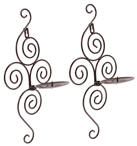 Uonlytech 2stücke Wandkerzenhalter Aus Metall Eleganter Europäischer Stil Dekorativer Kerzenständer Für Zuhause Hotel Feiern Und Romantische Anlässe Antik