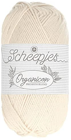 Scheepjes - Scheepjes 200 Getrübt Kristall Organicon Garn - 5x50g