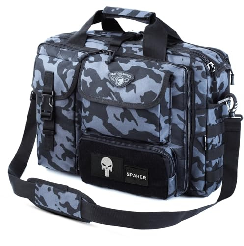 SPAHER Men's Laptop Bag - Briefcase for 14/15.6/17.3 Inch Laptops - Work & Business Bag - Shoulder & Messenger Bag