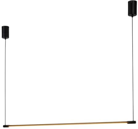 Alpinaluz Lámpara Colgante Lineal 120 cm – LED Integrado 22W 2700K 1260 lm – Altura Ajustable – Diseño Moderno Minimalista en Aluminio Negro para Comedor Cocina Oficina Isla o Escritorio
