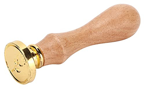 Vaxstämpel Retro vintagestil Löstagbart tätning Vaxstämpelhuvud för bröllopsinbjudningar Bokstäver Vinförpackning Presentkartonger Dekorationer Bokträ 2,3 cm Diameter 8,7 cm Längd