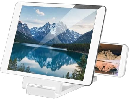 Lente d'ingrandimento per schermo 2026, amplificatore per schermo HD per telefono cellulare pieghevole ingranditore supporto per smartphone per guardare film video giocare, 18 x 14 x 15 cm