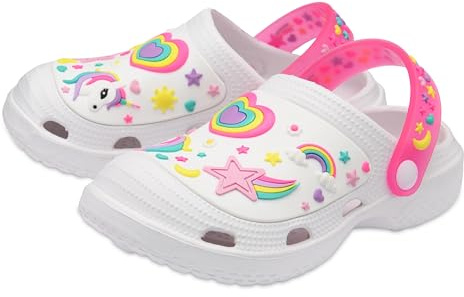 NorthSole Kids Clogs Boys & Girls Slip On Childrens Sandals UK Sizes 5–12 | Lightweight & Durable Dinosaur Unicorn & Space Rocket Designs