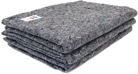 Les Nouveaux Textiles - Lot de 3 Couvertures de Déménagement 150 x 200 cm - Protection Meubles - Très Haute Résistance, 330 gr/m² - 100% Fibres Recyclées - Fabriqué en France