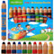 Hanffero 3 in 1 Farbstifte Set - Buntstift, Wasserfarbe & Wachsmalkreide in Einem Produkt, 10 Verschiedenen Farben, Sicher und Ungiftig, Leicht Abwaschbar