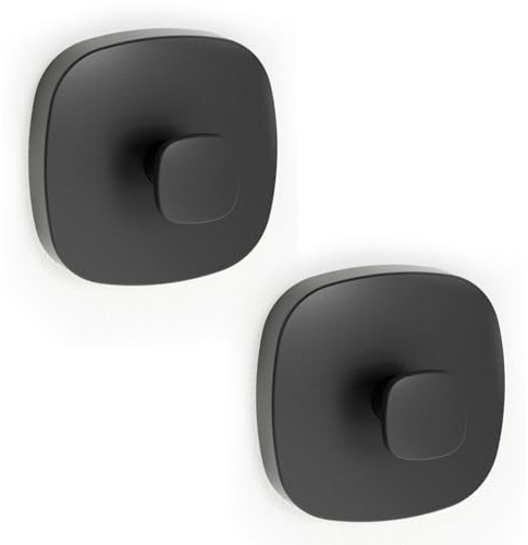 KYOEON Saugnapf Haken 2 Stück Schwarz Wandhaken Wasserdicht Saughaken Extra Stark Saugknöpfe Vakuum Saugnäpfe Handtuchhaken Bademantelhaken Ohne Bohren für Küche, Badezimmer Glatte Wand Oberfläche