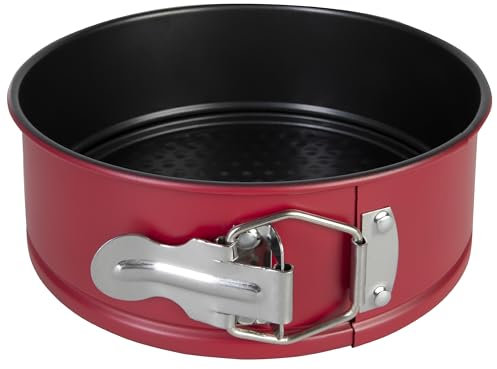 wenco Mini stampo per saltare, diametro 18 cm, ideale per torte piccole, rivestimento antiaderente di alta qualità, realizzato in acciaio resistente, resistente al calore, rosso elegante, facile da