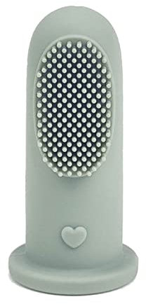 NVOQILIN Denti del bambino dello spazzolino da denti del dito del silicone del commestibile - spazzola di cura per i neonati