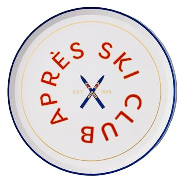 Bonjour Fête Après Ski Small Plates | Disposable Appetizer Plates for Winter Parties, Ski Lodge Events & Holiday Gatherings | Premium Party Supplies | Pack of 8, 8