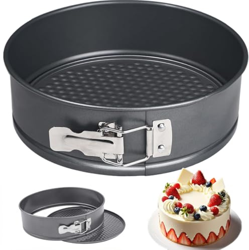 BRIMOREA Stampo rotondo per torte da 20 cm, antiaderente rotondo, stampo per torte di formaggio, piccolo stampo per torte di formaggio, torte, pie, pizza cake in friggitrice ad aria calda Airfryer