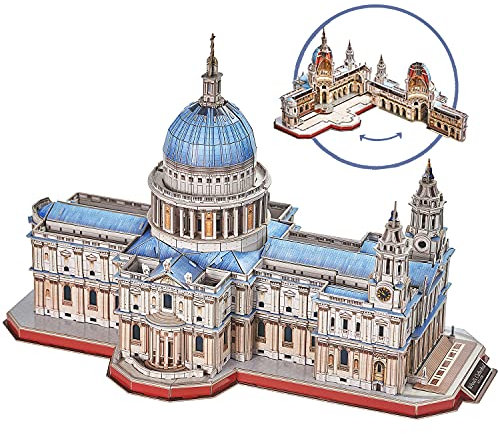 CubicFun 3D Jigsaw Puzzles for Adults 643 Pieces Architecture with Interior Views Model Kits for Adults Build UK London Classical Architecture St. Paul's Cathedral, Hard Puzzles Gifts for Women, Men