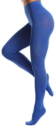 EVERSWE Women's 80 Den Soft Opaque Tights, Women's Tights (Large/X-Large, Lapis Blue)