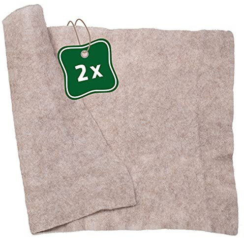 Gardigo® Tessuto Anti Lumache Set di 2 da 80x60cm | Repellente Lumache Naturale per Giardino, Protezione per Le Piante | 100% Lana di Pecora, Biodegradabile | Panno di Lana, Rimedio Ecologico