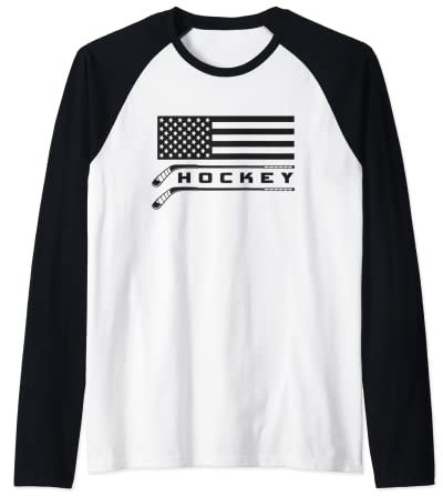 Hockeybekleidung mit amerikanischer Flagge Raglan