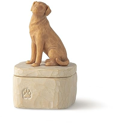 Willow Tree Love my Dog (golden), sculpted Hand-Painted Keepsake Box