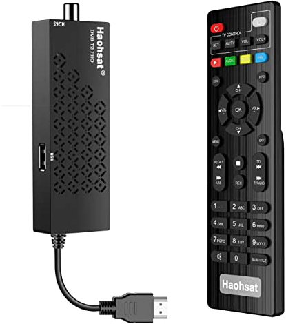 Decoder Pro, Digital Terrestre 2023, DVB T2 HDMI TV Stick, Dolby HD 1080P H265 HEVC Main 10 bit, Support USB Multimédia/WiFi/PVR, Includere 2 en 1 Télécommande