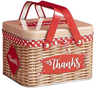 DOTBUY-SHOP Scatola di Latta con Coperchio - Contenitore Metallo Vuoto per tè, Frutta Secca, Biscotti, Caramelle (1 Pezzi, Rosso)