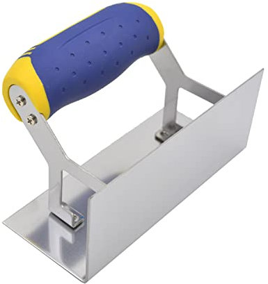 Sinyiol Trockenbau-Eckwerkzeug, Betonkantenschneider, 15,2 x 6,3 cm, Inneneckkelle, professionelle Edelstahl-Eckformkelle mit Komfortgriff (Inneneckkelle)