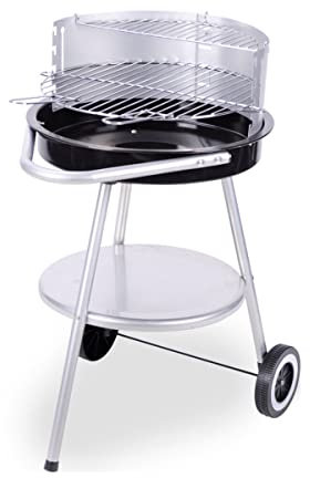 Barbecue sur pied ouvert inox/noir Ø47 cm