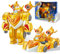Super Wings EU770352 - Super Robot Suit Golden Boy, ca. 18 cm große verwandelbare Spiel-Figur, 2-in-1 Roboter Anzug und Super Auto, für Kinder ab 3 Jahren, Yellow