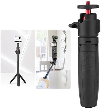 LICHIFIT Treppiede estensibile Selfie Stick per DJI Osmo Pocket 3 Pocket Camera Lunghezza Asta di estensione regolabile con giunto cardanico girevole per Insta360 ONE X3/X2 Action Camera Staffa