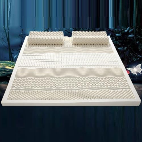 BIRJXVTO 100% Thailandia Materasso in Lattice Naturale con Copertura Materasso in Gomma Pura Naturale,Thickness 2.5cm,110x185cm