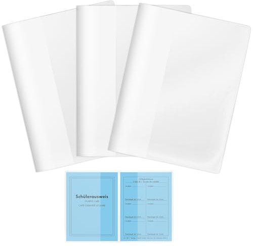 3 Stück Ausweishülle A6 Impfpass Hülle Transparent Doppelhülle Schutzhülle Din A6 Schülerausweis Impfausweis Fahrzeugschein Hülle 150 * 212mm für Impfbuch Reisepass Studentenausweis