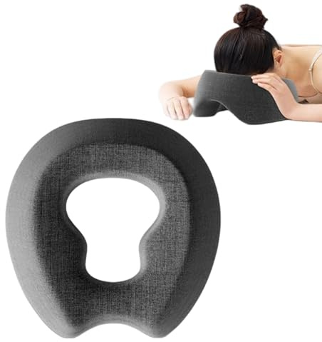 Comebachome Face down Pillow, Breathable Memory Foam Massage Face Pillow, Removable Washable Bed Massage Head Holder for Office Table Desk, Decor