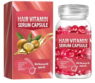3PCS Vitamin Hair Essential Oil Capsules Strengthen Smooth Deeply Nourish Keep Straighten Reduce Loss Repair Damaged Hair Care Serum (C)