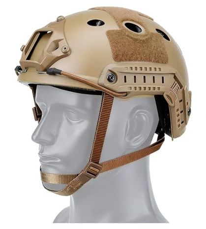 LZAQHMT Casco Paintball Softair PJ Tactical Militare Fast Bump Con Supporto Per NVG Guida Laterale Uomo Donna