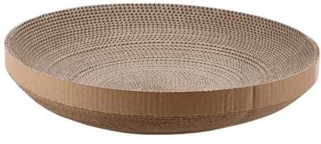Porgeel 18 Piezas de Recambio Redondo para rascador de Gatos de cartón Corrugado de 15 Pulgadas para Juego Activo Alivio del estrés y Comportamiento Natural de rascado 1 2 de Grosor
