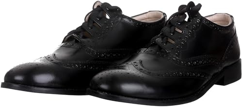 The Scotland Kilt Company Men's Ghillie Brogues Shoes in Black - Smart Formal, Comfortable Fit, Breathable, Slip On Padded Wedding Lace Up Dress Shoes