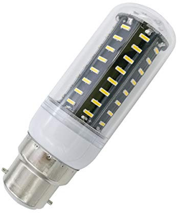 Aoxdi 1X B22 Lampadina di Mais LED 7W, Bianco Caldo, 72 SMD 4014 LED Luce Lampadine a LED a Cappuccio Baionetta, AC220-240V