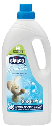 Artsana Chicco Sensitive Detersivo Bucato Ipoallergenico, rimuove Macchie e Odori, 0+ Mesi - 1.5 L
